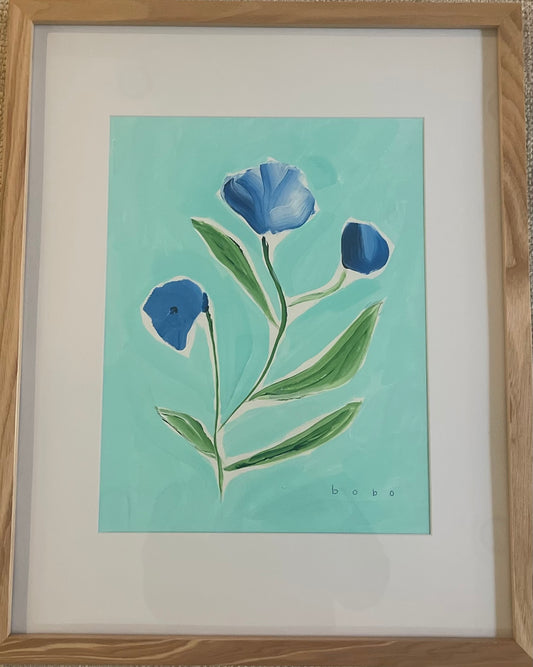 Blue Botanical I - Clements Fine Rugs 