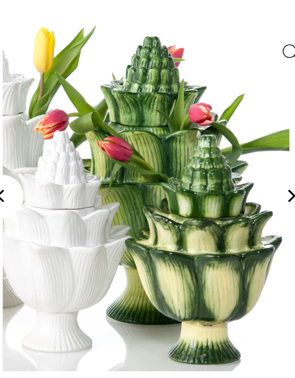 Artichoke Tulipiere, Green, Small - Clements Fine Rugs 